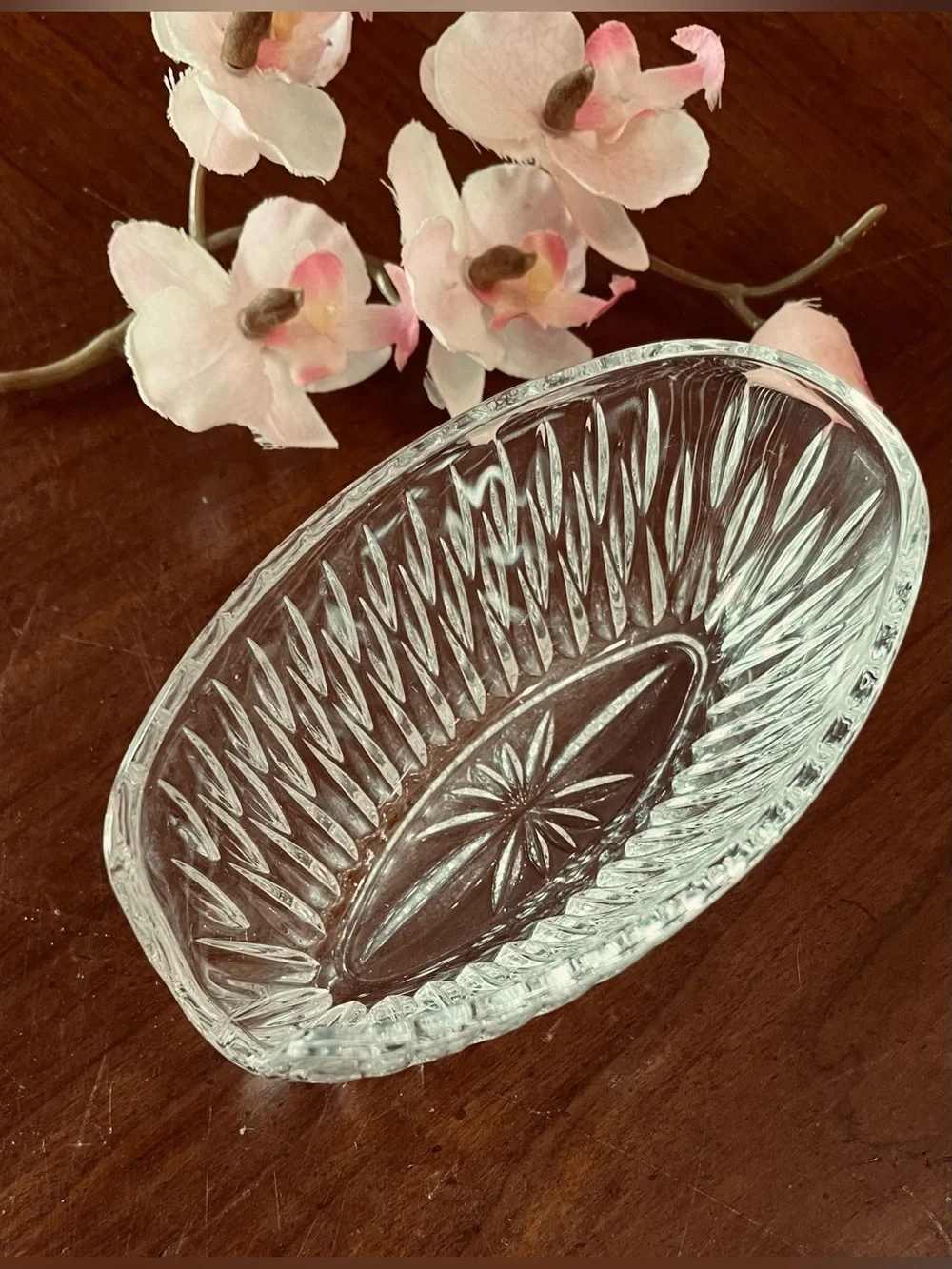 VTG Princess House Highlights Lead Crystal Flatware Holders Set of 4
